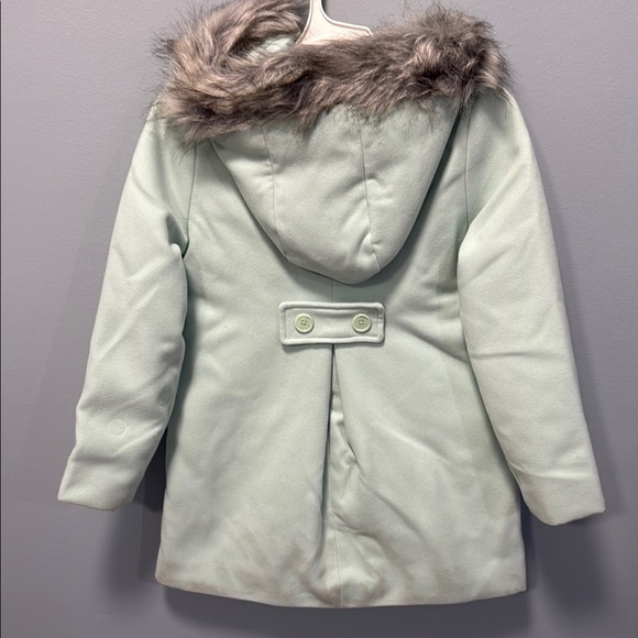 Cat & Jack Green Pea Coat with High Collar - Picture 8 of 16